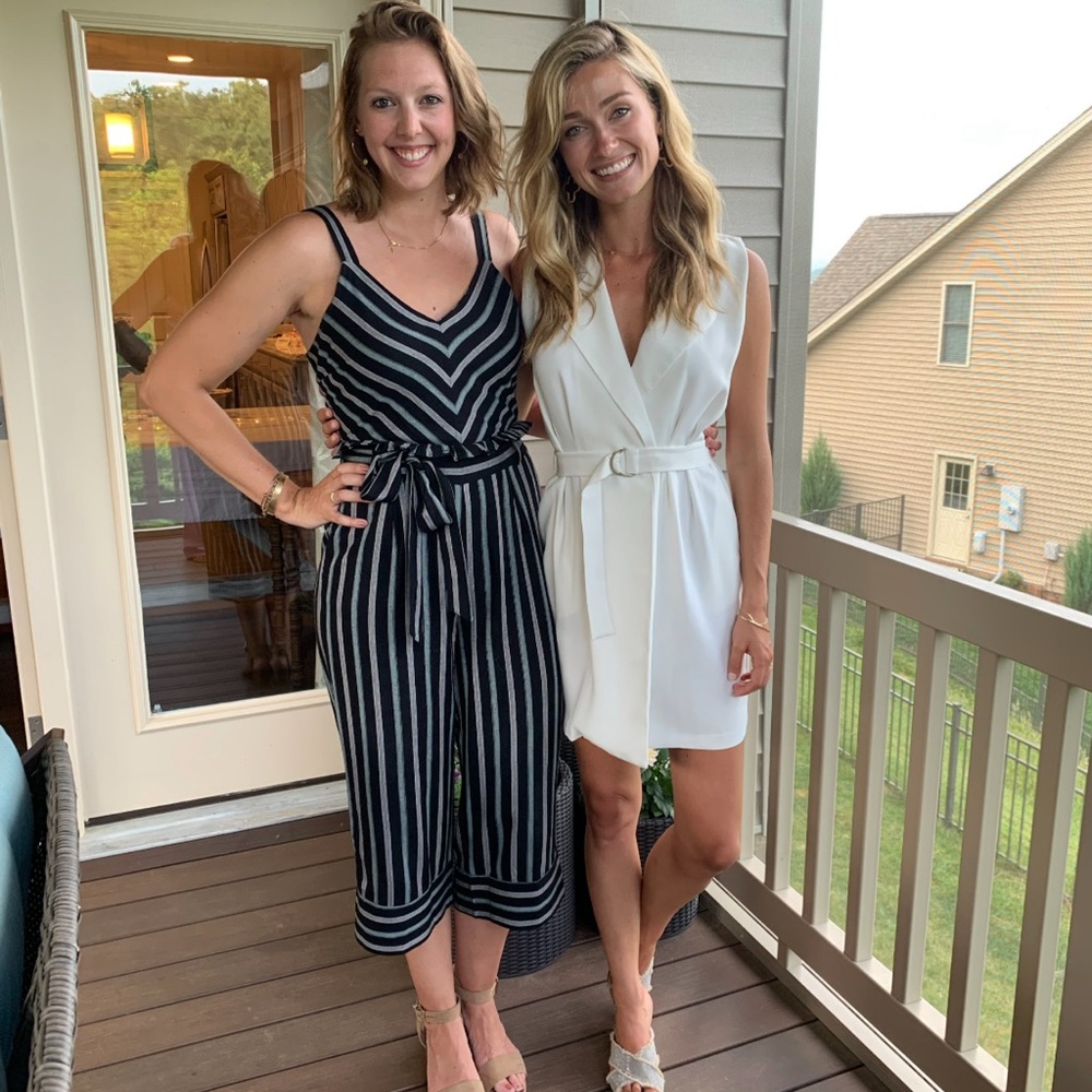 Harper Black and White Striped Jumpsuit